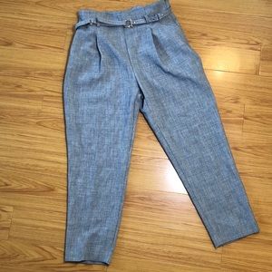 Grey pants with belt